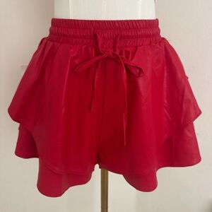 American Threads Red Layered Skort
